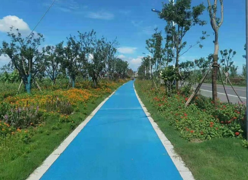 公园校园彩色沥青路面施工