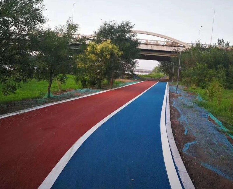 公园校园彩色沥青路面施工