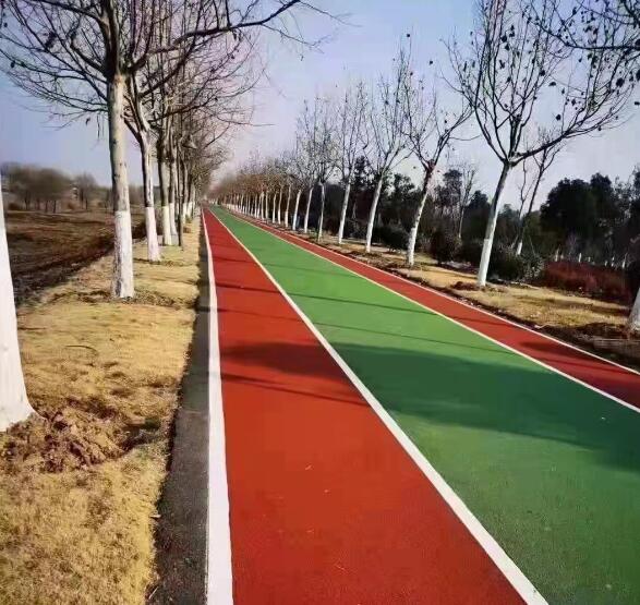 公园校园彩色沥青路面施工